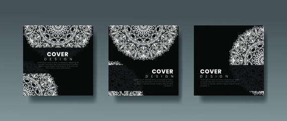 Cover   banner or card template and background with mandala