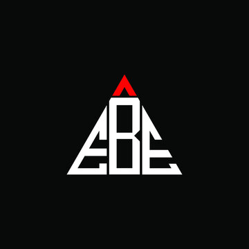 EBE letter logo creative design. EBE unique design
