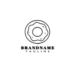 donuts logo cartoon design template icon unique isolated vector illustration