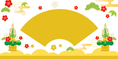 お正月の背景イラスト