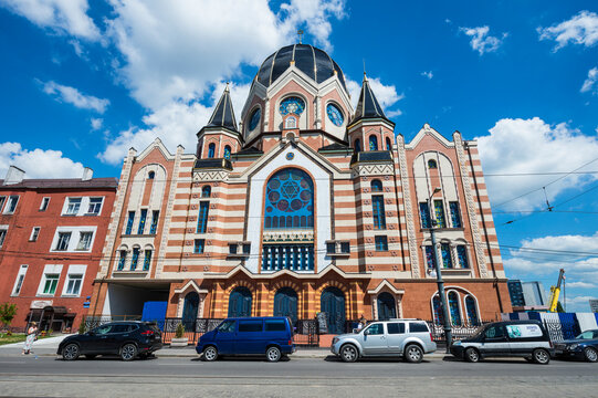 Syangogue of Kaliningrad against sky, Russia