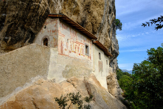 Italy, Trentino, rock church, Eremo di San Paolo