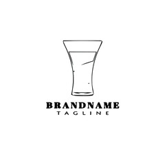 glasses logo cartoon template cute icon isolated vector illustration