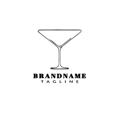 glasses logo cartoon template black icon isolated cute illustration