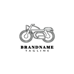 motorcycle logo cartoon icon template black vector
