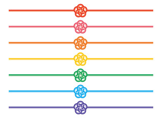 Obraz premium 様々な色の水引 梅結び Mizuhiki plum knot