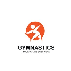 gymnastics or aerobics icon vector illustration design template