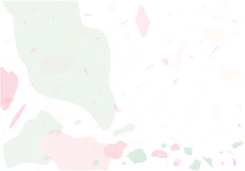 Fototapeta na wymiar Terrazzo modern abstract template. Pink and green