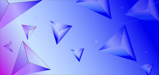 Fototapeta premium Abstract Blue Background With Triangles