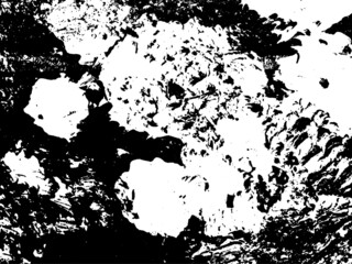 Obraz premium Grunge is black and white. Texture of black strokes on a white background. Abstract chaotic movements with a dry brush. Monochrome pattern of worn surface