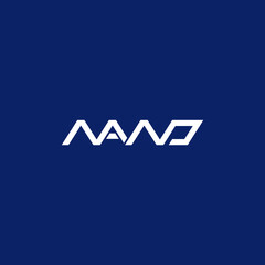 Nano word company logo design.
