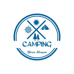 camping logo , adventure logo vector
