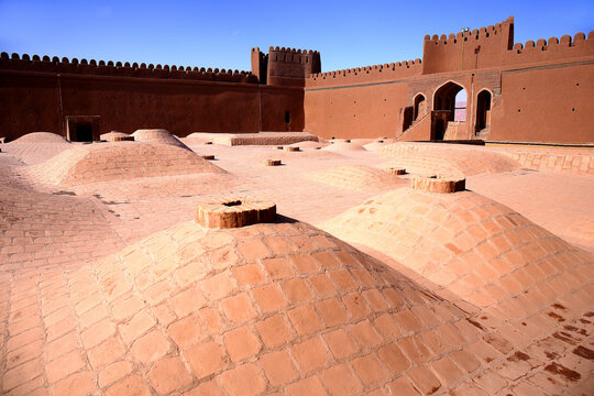 Iran, Kerman Province, Rayen, Well preserved interior of Rayen Castle