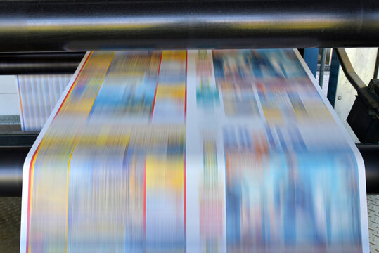 Printing machine in a printing shop