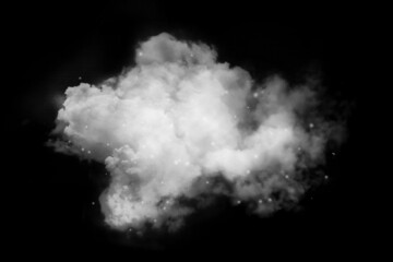 White Fog or smoke on black background