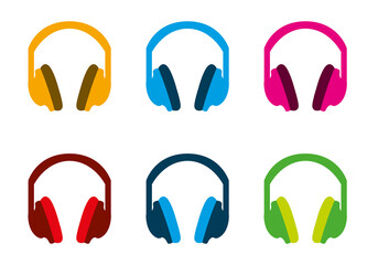 headphones in vector, graphic resource, mobile technology