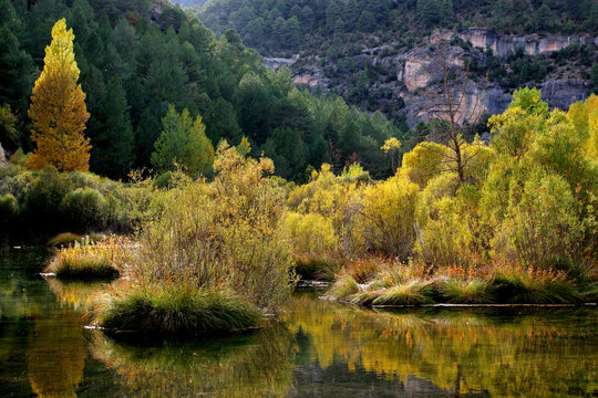 Spain, Province of Guadalajara, Scenic view of&Ocirc;&oslash;&Omega;Alto Tajo Nature Reserve in autumn