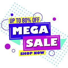 Fototapeta premium Sale Banners, elements with designs, sales, offers, discounts, special, ultimate, unlimited, big, 80% offers, upto, yearend sale, mega sale, latest, special, shop now, buy now, colourful badges