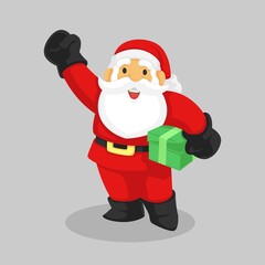 santa claus boxing day sale flat design banners template