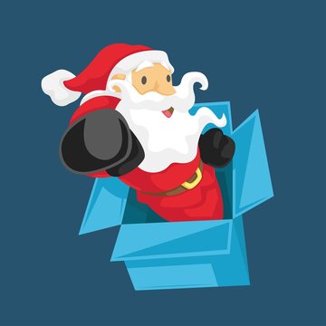 santa claus boxing day sale flat design banners template