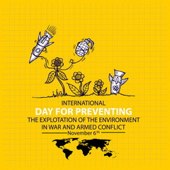 INTERNATIONAL DAY FOR PREVENTING THE EXPLOITATION OF THE ENVIRONMENT IN WAR AND ARMED CONFLICT, poster