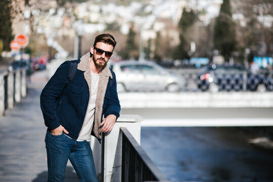 Portrait of confident man in the city