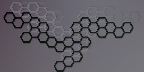Abstract soft hexagon layers background
