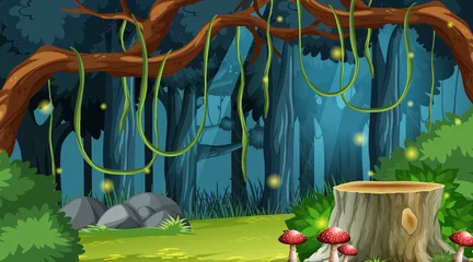 Enchanted forest landscape background © blueringmedia