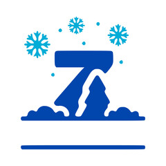 Letter z and winter composition monogram, vector logo, emblems or initial design.