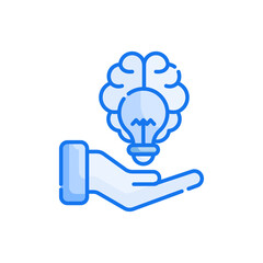idea creation vector blue colour icon style illustration. EPS 10 file