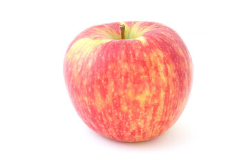 close up of red apple isolated on white