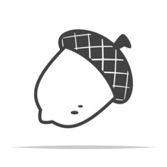 Acorn icon transparent vector isolated