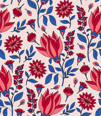 Indian Batik Seamless Pattern