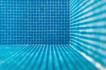 Blue swimming pool mosaic