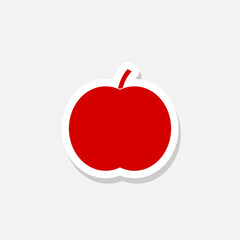 Apple fruits icon sticker design