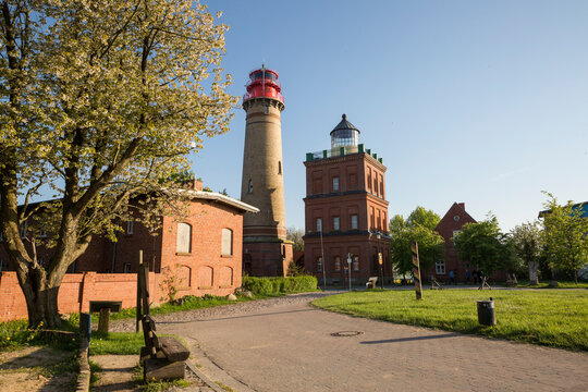 Germany, Ruegen, Cape Arkona, Cape Arkona Lighthouse and Schinkel Tower