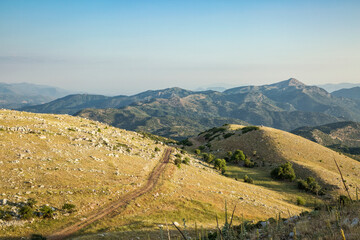 Greece, Peloponnese, Arcadia, Lykaion, view from mountain Profitis Ilias