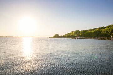 Germany, Ruegen, view from Altefaehr on the Baltic Sea