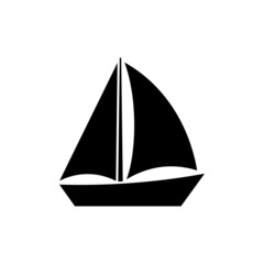 Sailboat icon design template vector isolated illustration