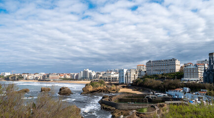 Obraz premium Biarritz city and the famous sand beaches