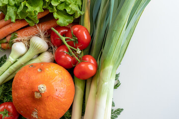close up of seasonal vegetables