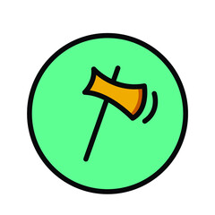 halloween icon with an axe