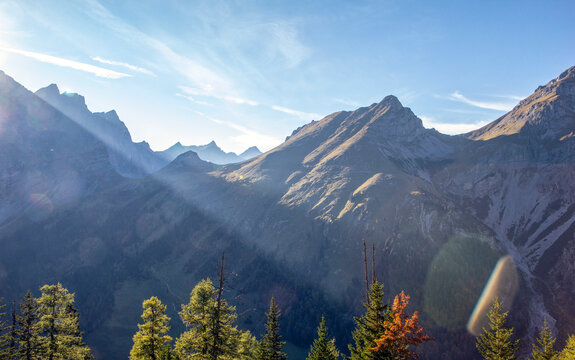 Karwendel mountains in autumn, Hinteriss, Austria