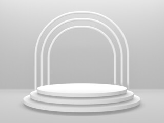 Fototapeta premium Abstract scene podium mockup. Award ceremony concept