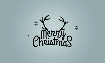 Abstract Letter Initial MERRY CHRISTMAS Vector Logo Design Template