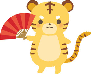 寅年　正月　年賀　扇子