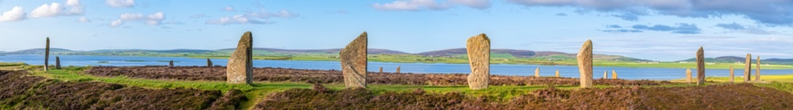 Scotland, Orkney Islands, Mainland, Ring of Brodgar, Neolithic Henge and Stone Circle