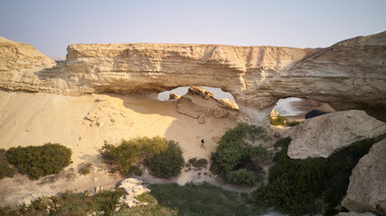 Rock arch Arco in Angola, Namib desert