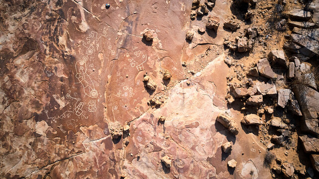 Rock art in txitundo hulo in Angola