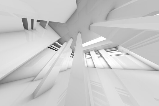 Futuristic room, 3D Rendering